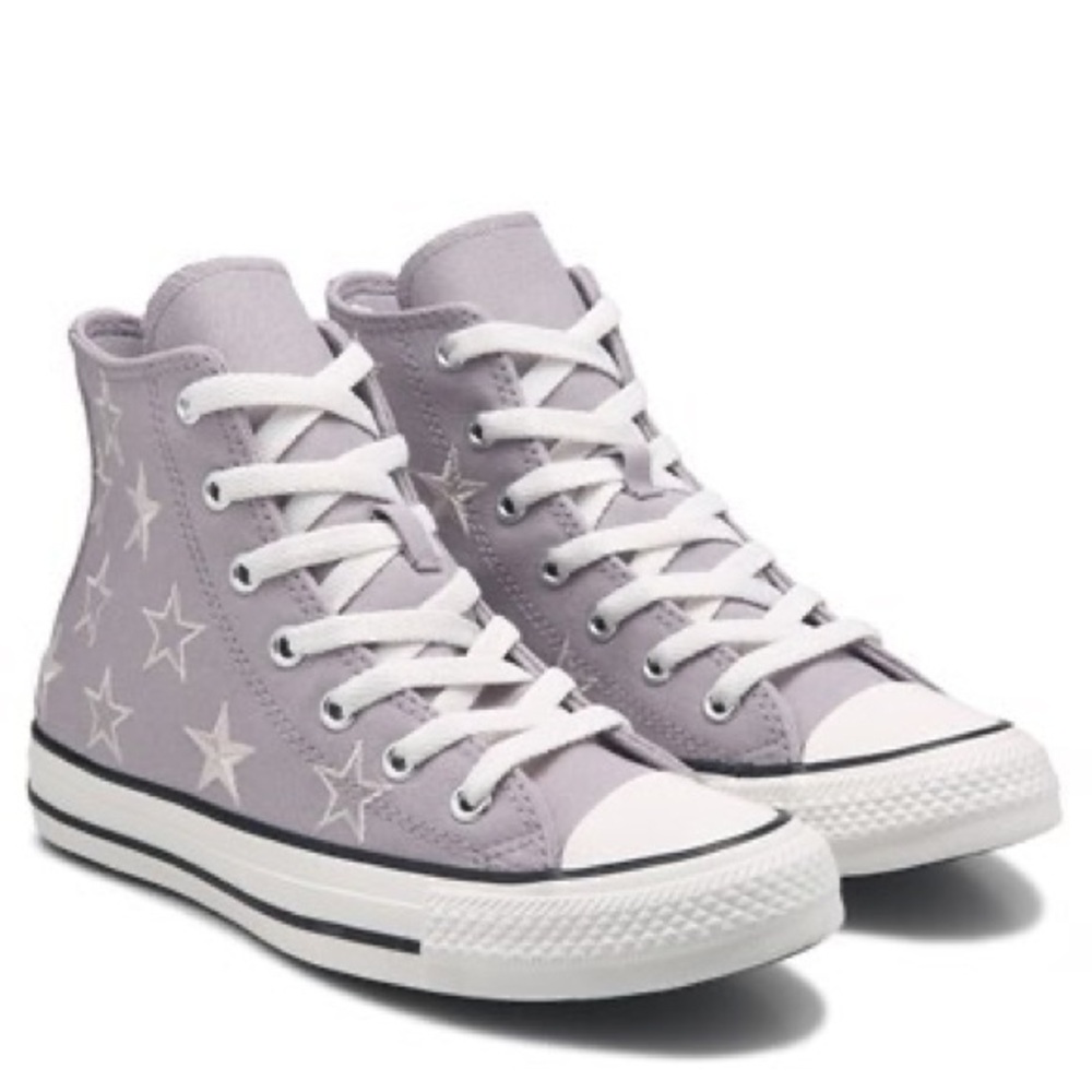 Converse Women's High-Top Sneakers - Light Purple with Stars